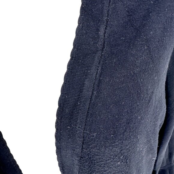 Charter Club Sweater Womens Medium Black Open Front Scalloped Edges 3/4 Sleeve - Picture 2 of 9